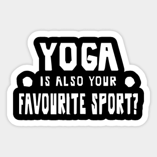 Yoga sports meditation hobby rest gift idea Sticker